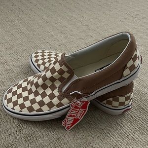 Vans checkerboard -classic slip on Tiger's eye